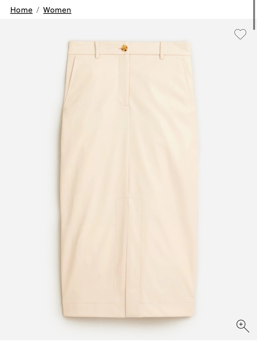 J. Crew Cream Pencil Skirt